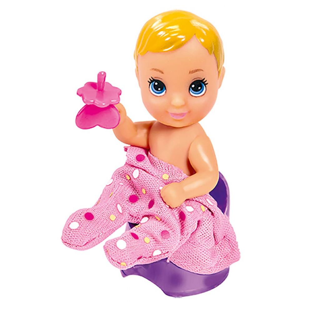 Кукла Еви – няня, 12 см., с малышом и аксессуарами  